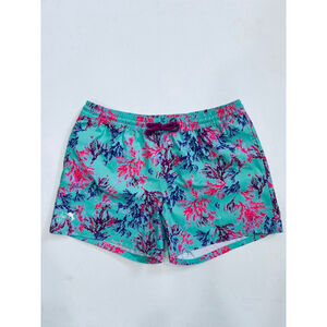 Women's Guy Harvey L Coral Print Swim Trunks Pockets Adjustable
Waist